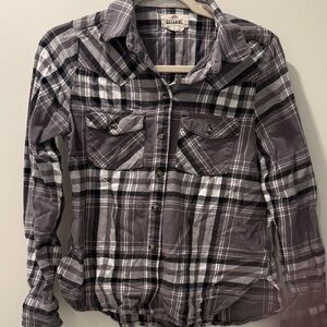 Shyanne Gray Plaid Button Down Shirt